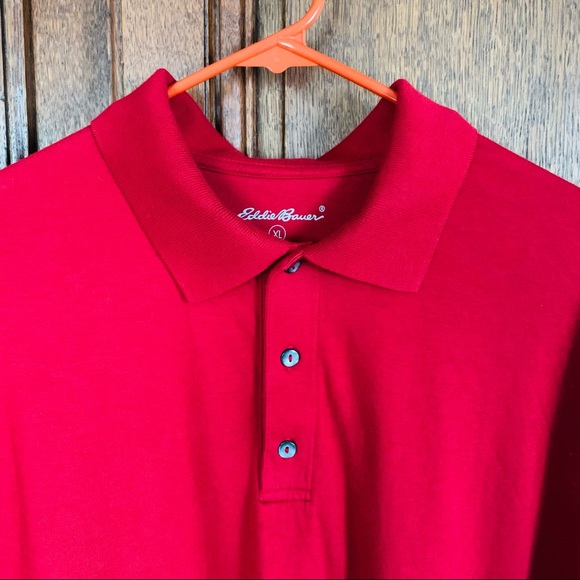 Men’s XL EDDIE BAUER Reddish / Maroon Pima Cotton Polo Shirt Next to New EXC - Picture 2 of 12